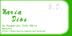 maria dios business card